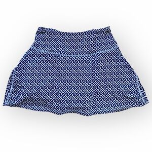 X by Gottex Women's Tennis/Golf/Pickleball Skort Navy & White Geometric - Small